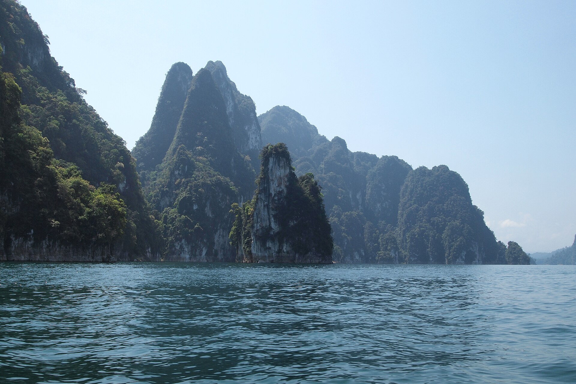 File:Karst landscape of Cheow Lan Lake, Thailand.jpg