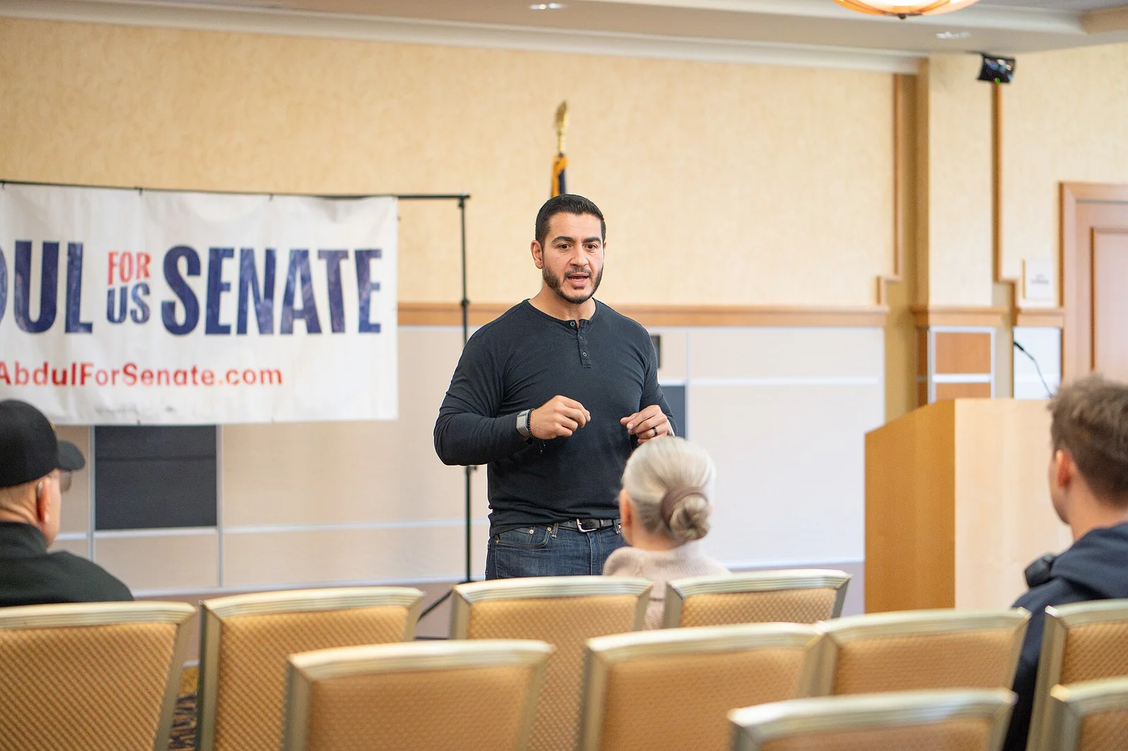 Related file image: Abdul El-Sayed meet-and-greet by Conlan Houston 11