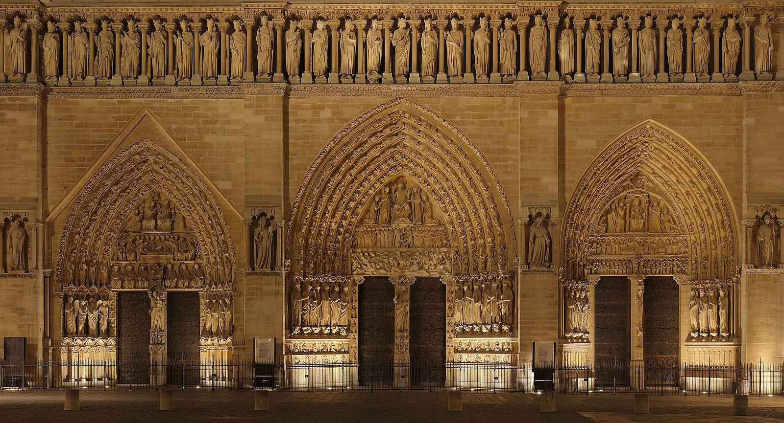 Related file image: Notre Dame Paris front facade lower