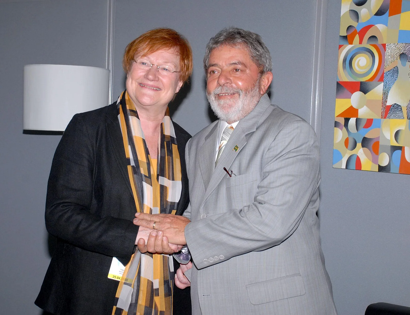 Related file image: President Tarja Halonen and President Luiz Inácio Lula da Silva in 2003