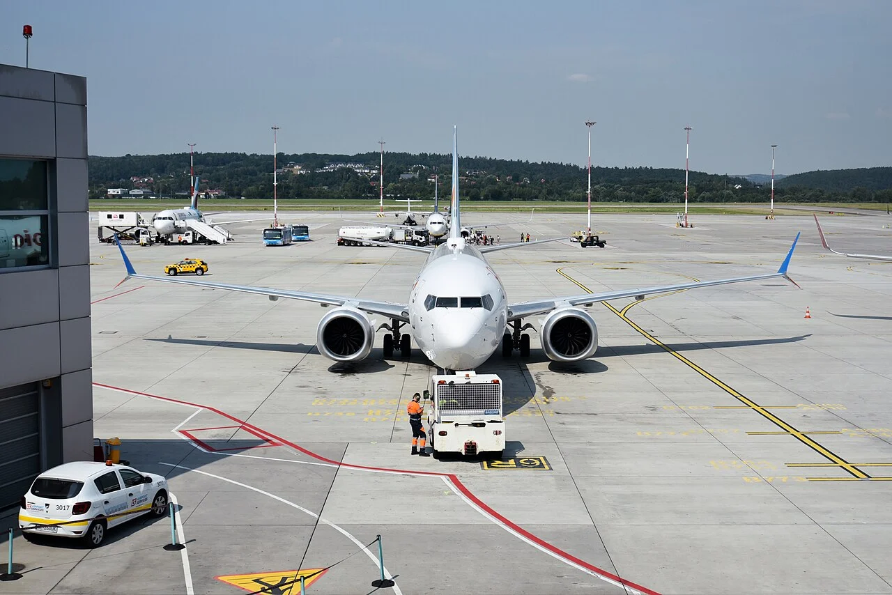 File image: A Flydubai Boeing 737 in Kraków, photographed in 2024