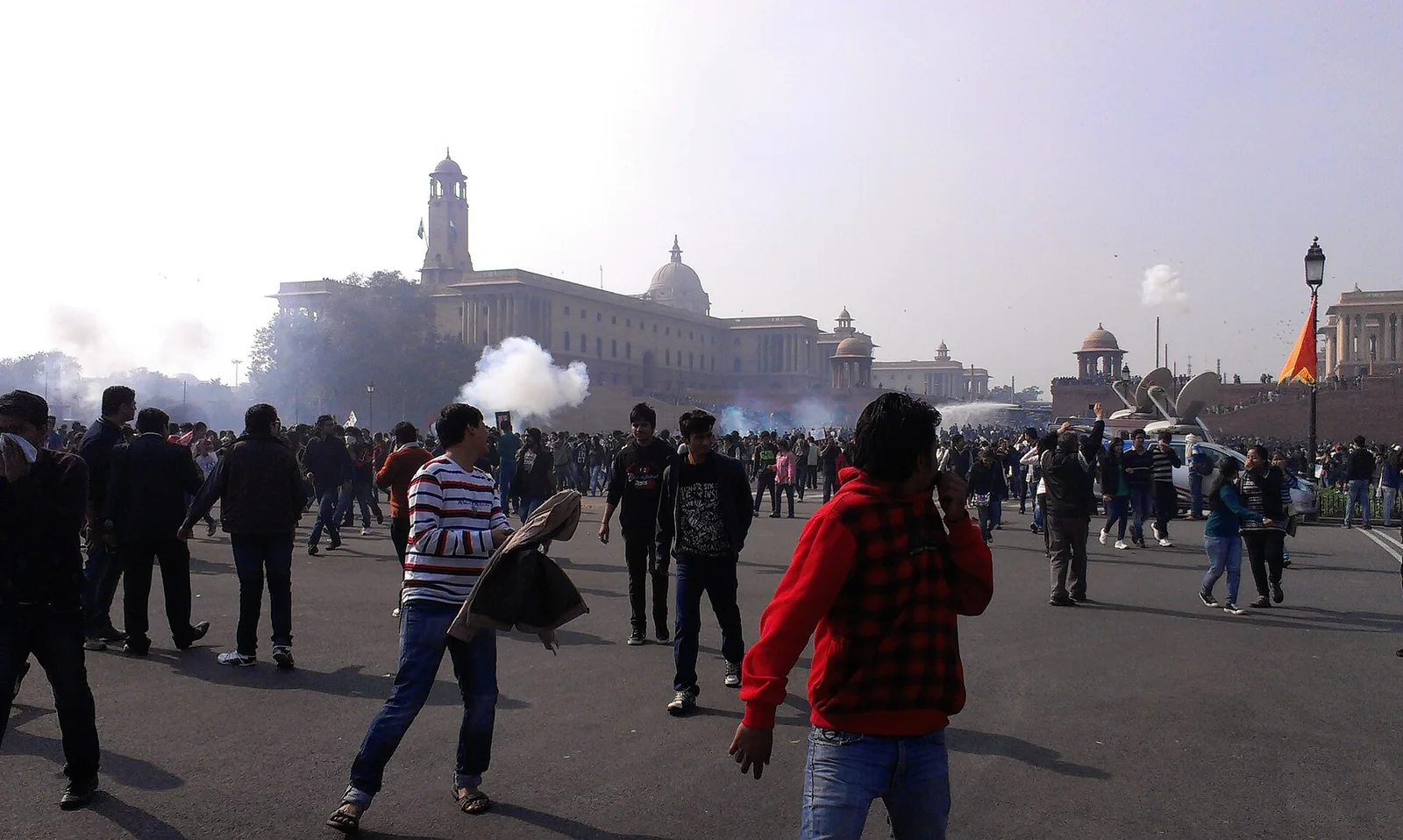 Related file image: Delhi protests-teargassed