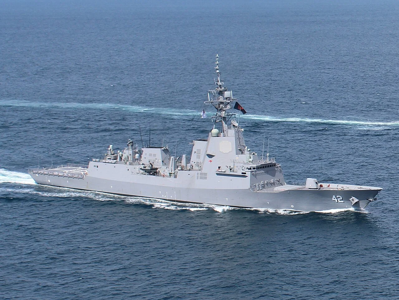 Related file image: Aerial photo of HMAS Sydney in April 2021
