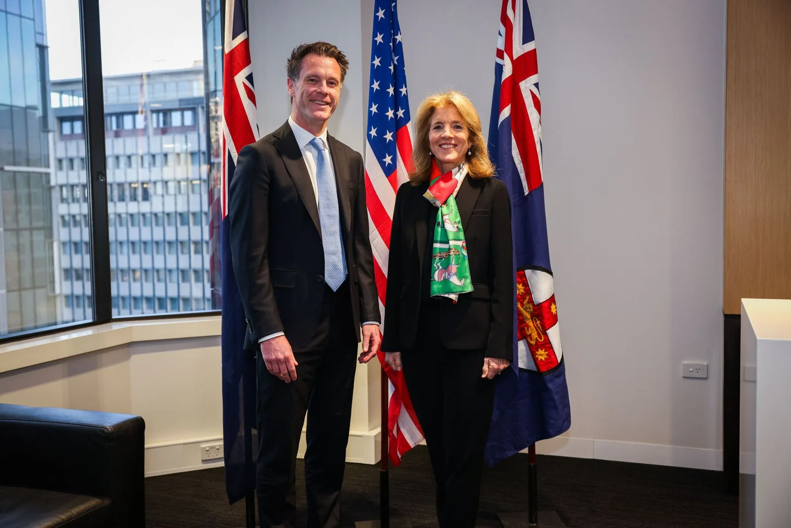 Related file image: Chris Minns meeting with American Ambassador to Australia Caroline Kennedy (2024)
