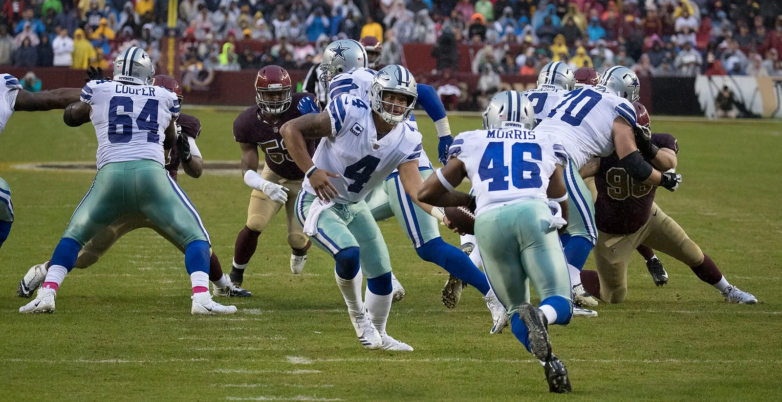 Related file image: Dak Prescott handoff vs Redskins 2017