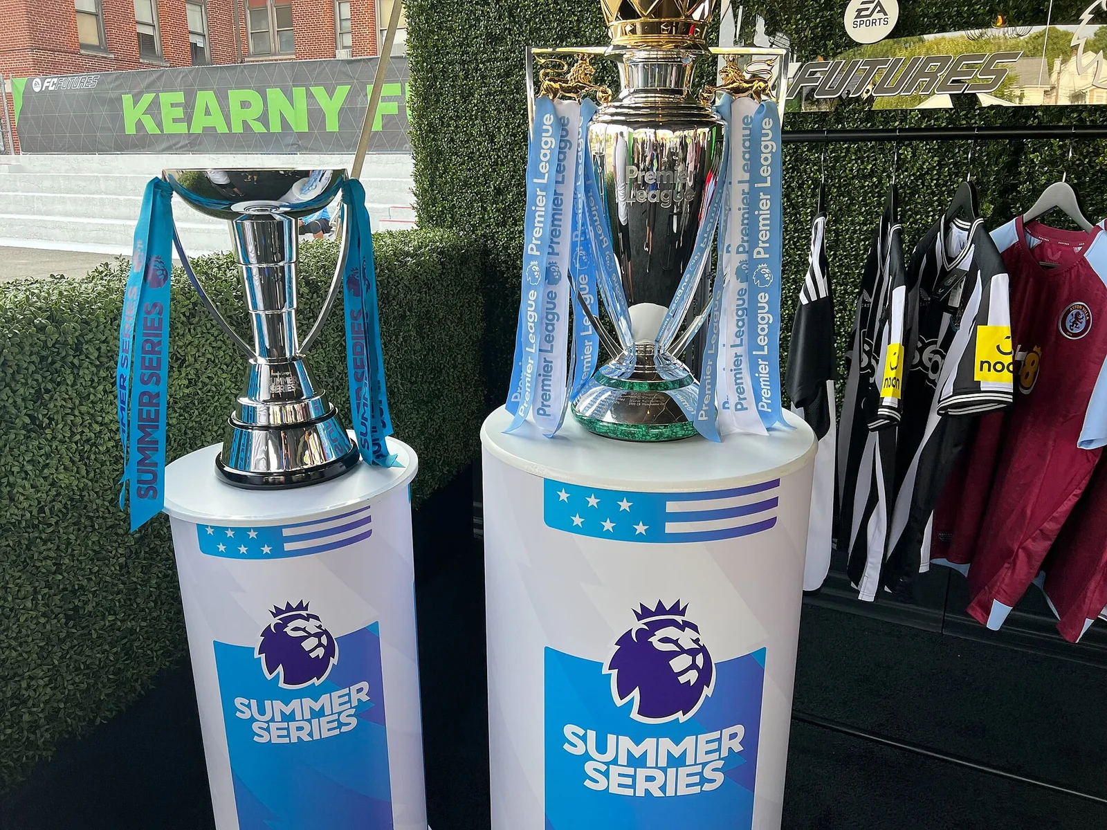 Related file image: Premier League Summer Series Trophy and Premier League Trophy