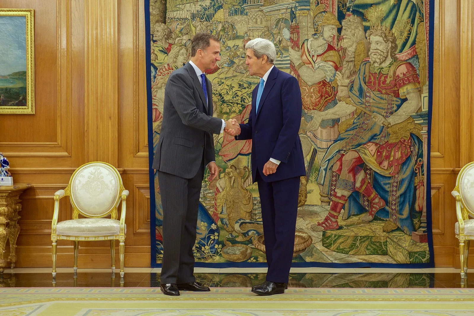 Related file image: King Felipe VI of Spain Greets Secretary Kerry Before Their Bilateral Meeting at the Zarzeula Palace in Madrid