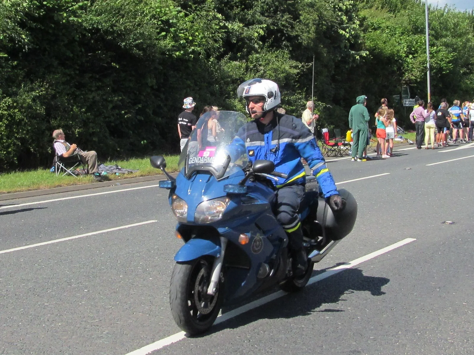 Related file image: French police motor cyclist on the A61 - geograph.org.uk - 4063796